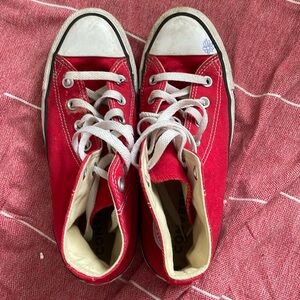 Red high top converse